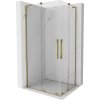 Mexen Velar L Duo zasúvacia sprchová kabína 100 x 90 cm, transparentná, zlatá - 871-100-090-02-03-50
