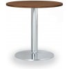 Konferenčný stolík ZEUS II, priemer 60 cm, chrómovaná podnož, orech