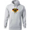 Nemecká orlica a vlajka - Mikina pánska Cape s kapucňou - 2XL ( Svetlosivý melír )