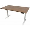 ZLKL Polohovací stôl dvojmotorový 140 x 70 cm biely / orech P00049-6
