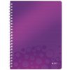 LEITZ Wow Špirálový zošit A4 štvorčekový fialový