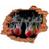 Fototapeta diera na stenu Jahody pod vodou 90x70 cm