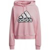 adidas Essentials Outlined Logo dámská mikina Hoody Pink/ White