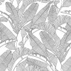DEKORNIK Classic Big Palm Leaves B&W - Tapeta