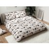 Textilomanie Obliečky z Renforcé bavlny PATTERNED CATS béžové Rozmer obliečky: 2 ks 70 x 90 cm | 200 x 220 cm