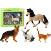 mamido Sada domácich zvieratiek figúrky - kôň, pes, králik, mačka 4 ks