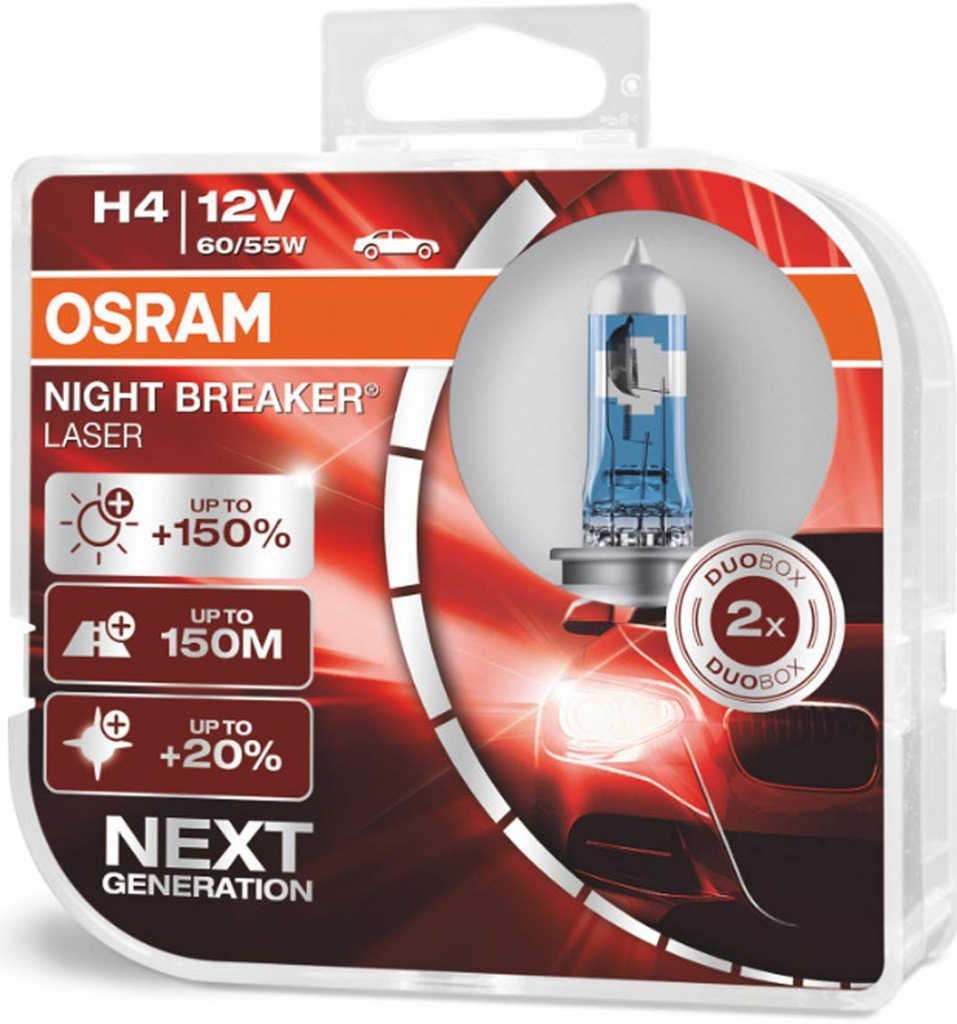 Osram Night Breaker Laser H4 P43t 12V 60/55W 2 ks od 21,7 € - Heureka.sk
