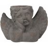 Clayre & Eef Cementový kvetináč Anjel - 30*13*20 cm - Clayre & Eef