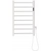 Erga Pago, elektrické vykurovacie teleso 500x800 mm s digitálnym termostatom na postavenie alebo na stenu, 200W, biela matná, ERG-LAV-GRZE-E-ST88080500-WH