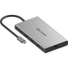AlzaPower Metal USB-C Dock Station 10 v 1 Dual Screen for Apple MacBook vesmírne sivý