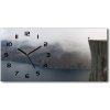 Vodorovné Sklenené hodiny na stenu tiché Nórsko útes 60x30 cm