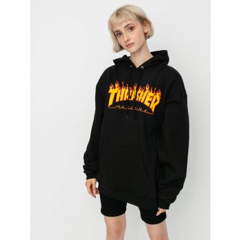 Thrasher Flame Hood pánska mikina black