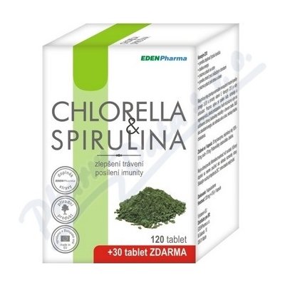 Edenpharma Chlorella Spirulina tbl.120+30 ZDARMA