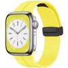 eses Silikónový remienok pre Apple Watch - Magnetický žltý L - 42 mm, 44 mm, 45 mm, 49 mm