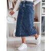 Dámska džínsová sukňa midi s rozparkom VISTANO Dstreet CY0485 Farba: modrá - svetlo, Veľkosť: L