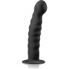 EasyToys Ribbed Dong análne dildo black 14,5 cm