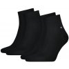 TOMMY HILFIGER - 2PACK black quarter pánske ponožky-43-46