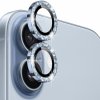 NORTHJO sklá s trblietavými rámčekmi na ochranu šošoviek zadného fotoaparátu pre iPhone 17 - modrá - možnosť vrátiť tovar ZADARMO do 30tich dní