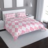 Sablio Obliečky Ružové a biele kosoštvorčeky - 140x200 / 90x70