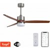Immax 07165-S NEO LITE ELEGANTE Smart stropné svietidlo s ventilátorom LED 18W 3000-6000K, strieborná, drevo