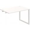 Hobis Pracovný stôl UNI O, k pozdĺ. reťazeniu, 140x75,5x80 cm, biela/biela