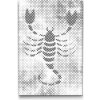 Vymalujsisam.sk Bodkovanie - Znamenie zverokruhu – Škorpión Farba: Červená, Veľkosť: 20x30cm, Rám: Bez rámu, iba zrolované plátno