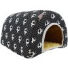 Samohýl Exclusive Domek dr.savec oblouk L černobílí sloni okrová minky 27 x 27 x 20 cm