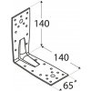 Domax KP 5 Uholník s prelisom 140x140x65x2,5mm