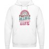 AWDis Hoodie Mikina - Pozitívna myseľ, život - Arktická biela - M - Pánske