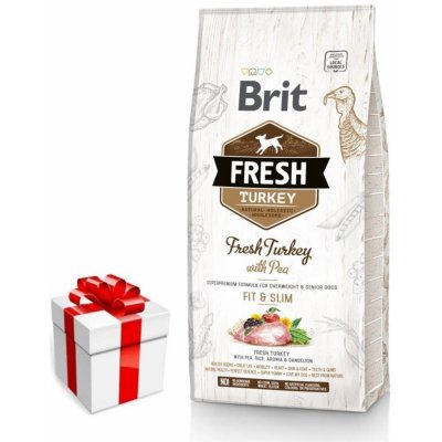 Brit Dog Fresh Turkey & Pea Light Fit & Slim 12 kg + prekvapenie pre vášho psa ZDARMA
