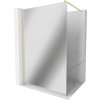 Mexen Kioto Walk-in sprchová stena 70x200 cm, 8 zrkadlo, brúsené zlato 800-070-101-55-50