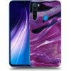 Picasee silikónový čierny obal pre Xiaomi Redmi Note 8 - Purple glitter