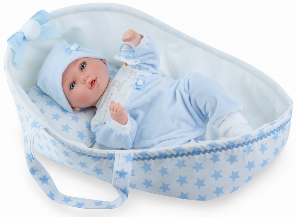 Marina & Pau Realistické miminko chlapeček Albín v přenosné tašce