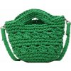 Macramé kabelka cez rameno aj do ruky - Zelená