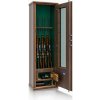 Metalk Luxusní prosklená skříň na sedm zbraní Scrigno, wood line