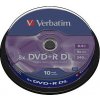 DVD+R VERBATIM DL 8,5GB 8X Dvojvrstvové 10ks/cake