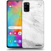 Picasee silikónový čierny obal pre Samsung Galaxy A41 A415F - White marble