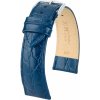 Tmavo modrý kožený remienok Hirsch Crocograin M 12302880-2 (Teľacina)