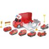 Wiky Vehicles Auto hasičské s efektmi a 6 malými autami 34 cm