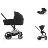 Cybex Platinum CYBEX e-Priam Travel Set + Cloud T i-Size sepia black 2024 rose gold