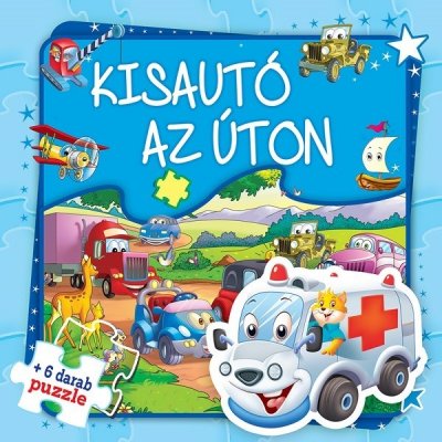 Kisautó az úton + 6 darab puzzle