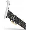 AXAGON PCES-SA4M2, PCIe radič - 2x interný SATA 6G port + 2x SATA M.2 slot, ASM1164, SP & LP