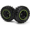 BlackZon Spryte MT/ST 4WD: Kolesá kompletné zelené 1:20