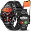 Inteligentné hodinky ZeeTech Pánske hodinky hovory tlak poľština, čierne