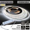 LEDprodukt 15m PROFI LED pásik 70LED/m SMD2835 prúd. driver studená b. 4,8W/m IP20 24V KOMPLETNÁ SADA