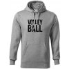 Volleyball nápis - Mikina pánska Cape s kapucňou - L ( Tmavosivý melír )