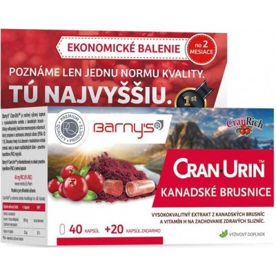 Barny’s® Kanadské brusnice Cran-Urin 40+20 cps