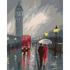 Diamantové maľovanie Diamondi - Diamantové maľovanie - BIG BEN V DAŽDI, 40x50 cm, Vypnuté plátno na rám (603543B)