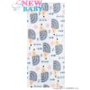 Flanelová plienka s potlačou New Baby biela ježko sivý