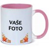 HRNČEK S FOTKOU FAREBNÝ RÁMIK DOVOLENKA 350 ML FOTOpošta Farba: RUŽOVÝ